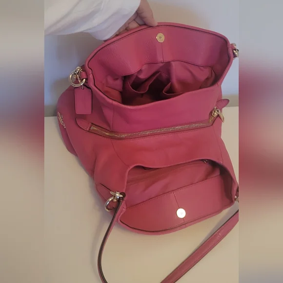 Coach Pink Ruby Leather Phoebe Shoulder Bag - Picture 5 of 15